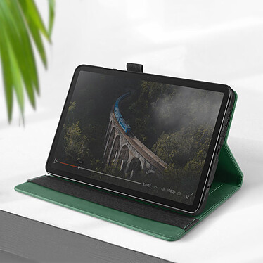 Avizar Étui pour Samsung Galaxy Tab A9 Portefeuille Multi-compartiment Support Vidéo  Vert pas cher