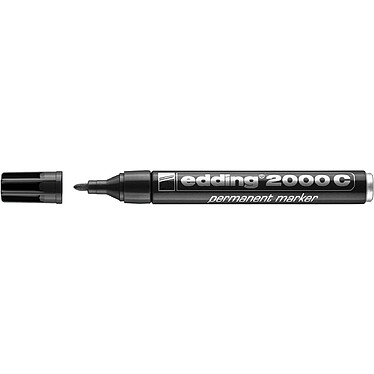 EDDING Marqueur Permanent 2000 C Corps Alu Noir 1,5-3 mm x 20