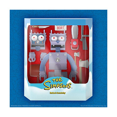 Les Simpson - Figurine Ultimates Robot Scratchy 18 cm pas cher