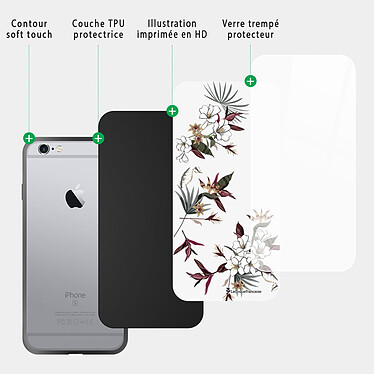 Acheter LaCoqueFrançaise Coque iPhone 6/6S Coque Soft Touch Glossy Fleurs Sauvages Design