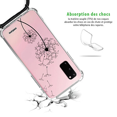 Avis Evetane Coque cordon Samsung Galaxy S20 Dessin Pissenlit