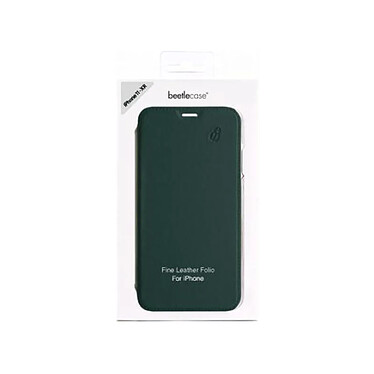 Acheter BEETLECASE Étui Folio pour Apple iPhone 11 Pro en Cuir avec Dos Transparent et Porte-Cartes Vert foncé