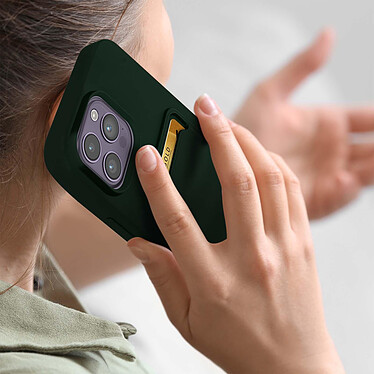 Avis Avizar Coque pour iPhone 14 Pro Max Silicone Souple Porte-carte Fine Légère  vertfonce