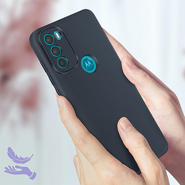 Acheter Avizar Coque pour Motorola Moto G71 5G Silicone Semi-rigide Finition Soft-touch Fine  bleu nuit