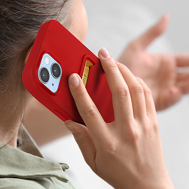 Avis Avizar Coque pour iPhone 14 Plus Silicone Souple Porte-carte Fine Légère  rouge
