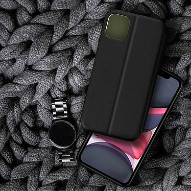 Avis Avizar Étui Apple iPhone 11 Housse Simili-Cuir Clapet Porte-carte Support Vidéo Noir