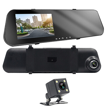Avizar Dashcam Rétroviseur Écran Intégré Caméra Avant Caméra de Recul Full HD 1080p