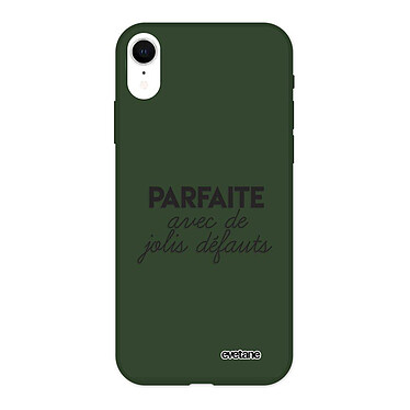Evetane Coque iPhone Xr Silicone Liquide Douce vert kaki Parfaite Avec De Jolis Défauts