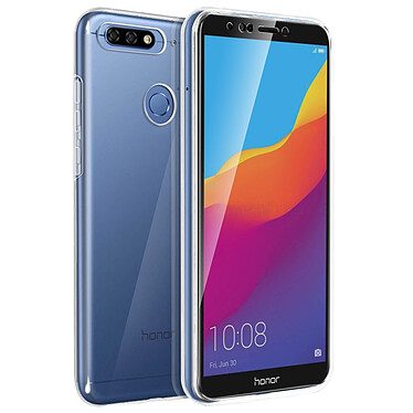 Avizar Coque Honor 7C , Huawei Y7 2018 Protection Silicone + Arrière Polycarbonate