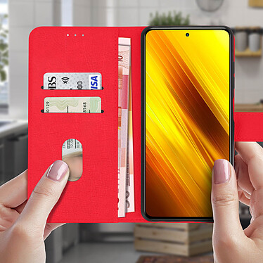 Avis Avizar Étui pour Xiaomi Poco X3 Clapet Portefeuille Support Vidéo  Rouge