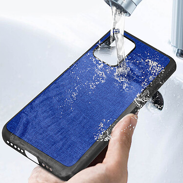 Acheter Avizar Coque iPhone 12 Pro Max Hybride Finition Tissu Anti-traces Lavable bleu nuit
