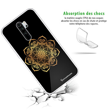 Avis LaCoqueFrançaise Coque Xiaomi Redmi Note 8 Pro 360 intégrale transparente Motif Mandala Or Tendance