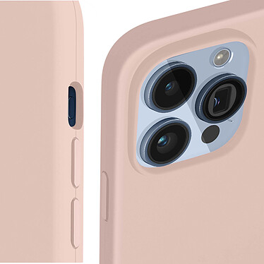 Acheter Avizar Coque pour iPhone 15 Pro Max Silicone Semi-rigide Finition Douce au Toucher Fine  Rose poudré