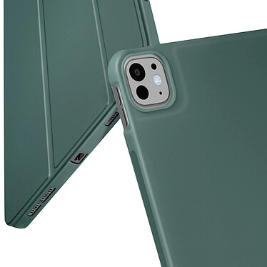 Avizar Étui pour iPad Pro 13 2024 Clapet Pliable Support Multipostions Vert Foncé pas cher