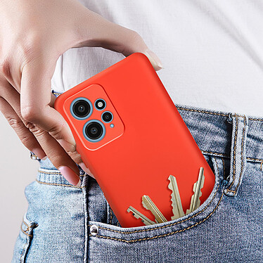 Avizar Coque pour Xiaomi Redmi Note 12 4G Silicone Semi-rigide Finition Douce au Toucher Fine  Rouge pas cher