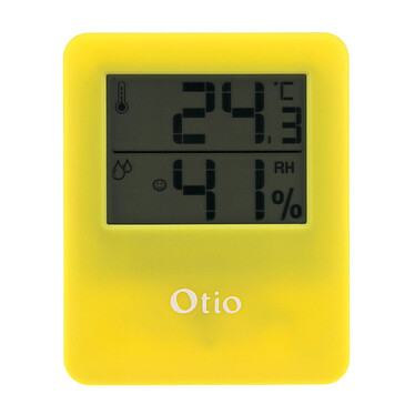 Avis Thermomètre / Hygromètre intérieur magnétique - Jaune - Otio