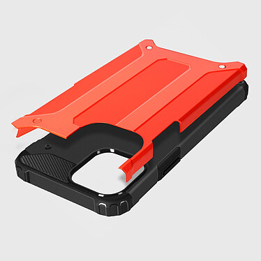 Avizar Coque iPhone 13 Pro Max Design Relief Hybride Antichute Defender II rouge pas cher