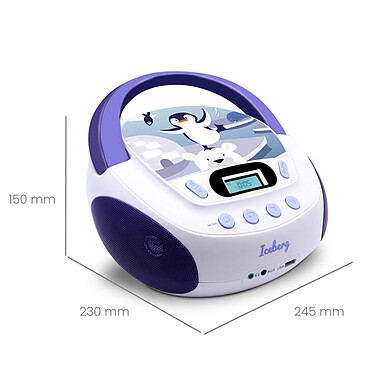 Metronic 477179 - Lecteur CD MP3 Iceberg enfant avec port USB pas cher