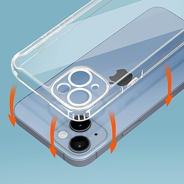 Acheter Avizar Coque iPhone 14 Dos Rigide Coins Bumper Fine Légère  Transparent