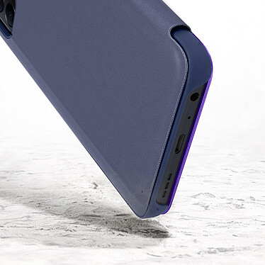 Avizar Housse Oppo Find X3 Lite Clapet translucide Miroir Support Vidéo violet pas cher