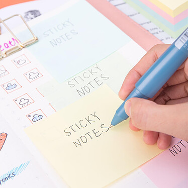 Acheter DELI Stick Up Notes adhésives repositionnables 76×76mm - 4×100 feuilles 4 couleurs pastel x 2