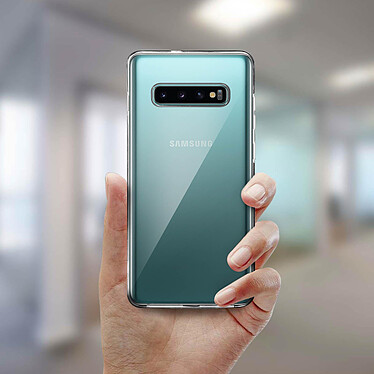 Avis Avizar Coque Galaxy S10 Plus Protection 360° Rigide + Avant Silicone transparent