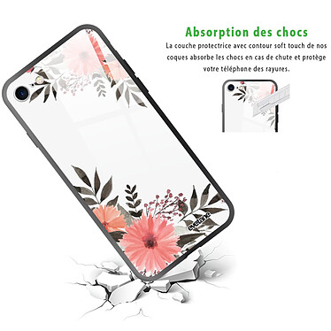 Avis Evetane Coque iPhone 7/8/ iPhone SE 2020/ 2022 Coque Soft Touch Glossy Fleurs roses Design