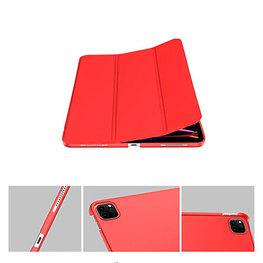 Avis Evetane Étui Smart Cover iPad Pro 129 pouces (2018/2020/2021) Rouge à Rabat avec Support