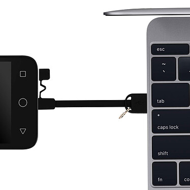 Moxie Mini-câble USB Reversible 10cm Tablette/Smartphone  Charge + Synchro Noir pas cher