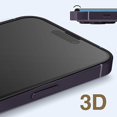 Avis Force Glass Verre Trempé pour iPhone 14 Pro Garantie à vie  Contour surélevé Noir