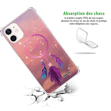 Avis Evetane Coque iPhone 12 mini anti-choc souple angles renforcés transparente Motif Attrape rêve rose