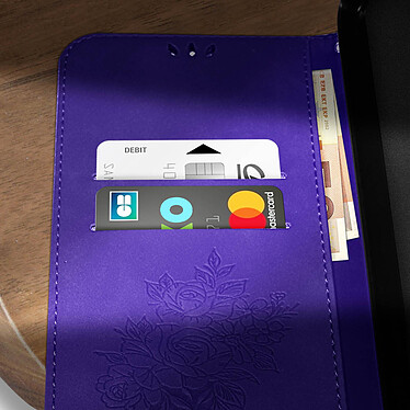 Acheter Avizar Étui Portefeuille pour Xiaomi Redmi 12C Simili Cuir Motif Papillon Floral Violet