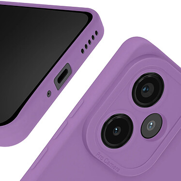 Avizar Coque pour Xiaomi Redmi Note 13 Pro Plus Silicone Mat Protège Caméra Violet pas cher