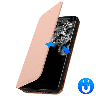 Avizar Housse Samsung Galaxy S20 Ultra Étui Folio Portefeuille Fonction Support rose pas cher