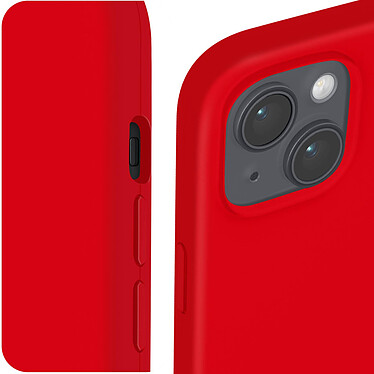 Acheter Avizar Coque pour iPhone 15 Plus Silicone Semi-rigide Finition Douce au Toucher Fine  Rouge