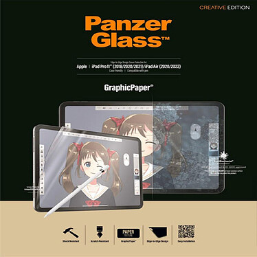 PanzerGlass GraphicPaper® compatible iPad Pro 11 (2018/20/21/22 - 1st/2nd/3rd/4th gen)& compatible iPad Air 10.9 (20/22 - 4th/5th gen) pas cher