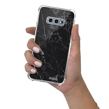 Evetane Coque Samsung Galaxy S10e anti-choc souple angles renforcés transparente Motif Marbre noir pas cher