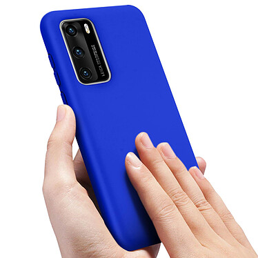 Avizar Coque Huawei P40 Silicone Semi-rigide Finition Soft Touch Bleu pas cher