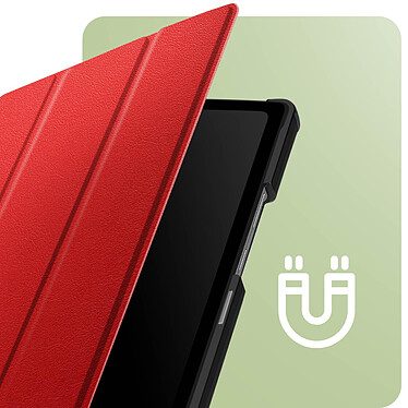 Avizar Housse pour Lenovo Tab M8 Gen 4 Clapet magnétique Support video / clavier Mise en Veille  Rouge pas cher