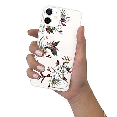 LaCoqueFrançaise Coque iPhone 12 mini 360 intégrale transparente Motif Fleurs Sauvages Tendance pas cher