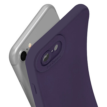 Avizar Coque pour iPhone 7 / 8 / SE 2020 / SE 2022 Silicone Protection Caméra Violet Foncé pas cher