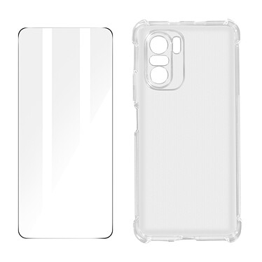 Avizar Pack Protection Xiaomi Poco F3 et Mi 11i Coque et Verre Trempé transparent