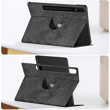 Acheter Avizar Étui pour Samsung Galaxy Tab S9 Plus Clapet Support Rotatif 360°  Noir