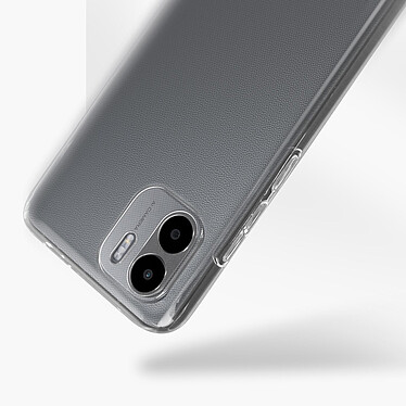 Avis Avizar Coque pour Xiaomi Redmi A1 et A2 Silicone Souple et Film Verre Trempé 9H  transparent contour noir