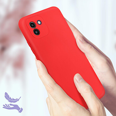 Acheter Avizar Coque pour Samsung Galaxy A03 Silicone Semi-rigide Finition Soft-touch Fine  rouge