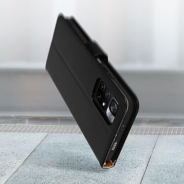 Avizar Étui Xiaomi Poco M4 Pro 5G / Redmi Note 11S 5G Porte-carte Cuir Véritable noir pas cher