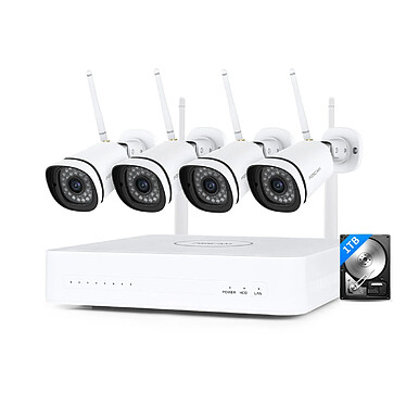 Foscam - Kit vidéosurveillance Wifi NVR 4 caméras