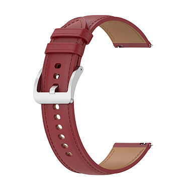 Avizar Bracelet en Cuir Véritable pour Samsung Galaxy Watch 3 45mm / Galaxy Watch 46mm / Huawei Watch GT 3 et GT 2 46mm - Rouge