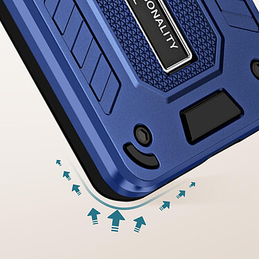 Avizar Coque pour Honor X7a Antichoc Béquille Support Bague Flexible Série Slidy Bleu pas cher