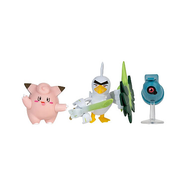 Pokémon - Pack 3 figurines Battle Figure Set Mélofée, Terhal, Palarticho 5 cm